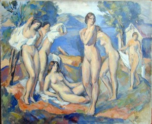 Bathers. Oil on canvas, 20 x 24 in., 1930