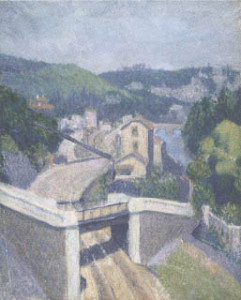 Along the Seine Ben Solowey Oil on canvas board, 16 x 13 inches. 1924