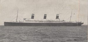 Postcard of the SS Leviathan from Ben Solowey's collection.